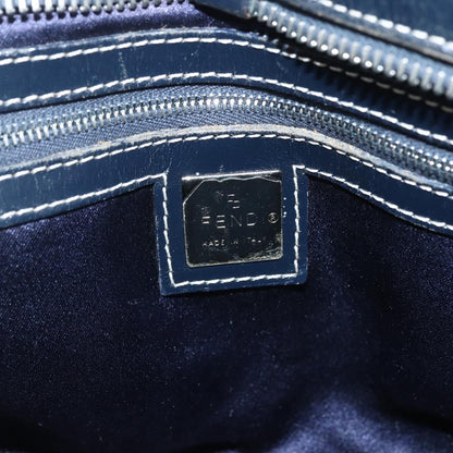 Fendi Vintage Satchel Zucchino Canvas, NAVY, CANVAS, Handbag