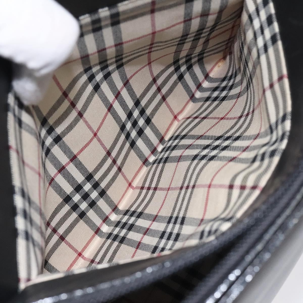 Burberry Vintage Handbag Leather, BLACK, LEATHER, Handbag