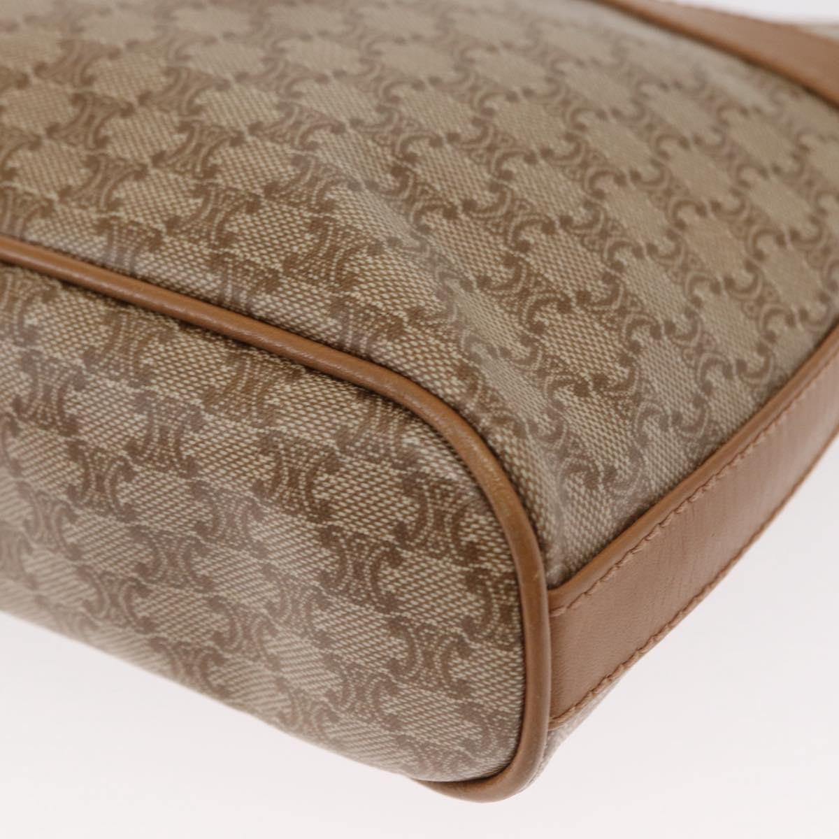 Celine Vintage Macadam Shoulder Bag Canvas, BEIGE, CANVAS, Shoulder bag