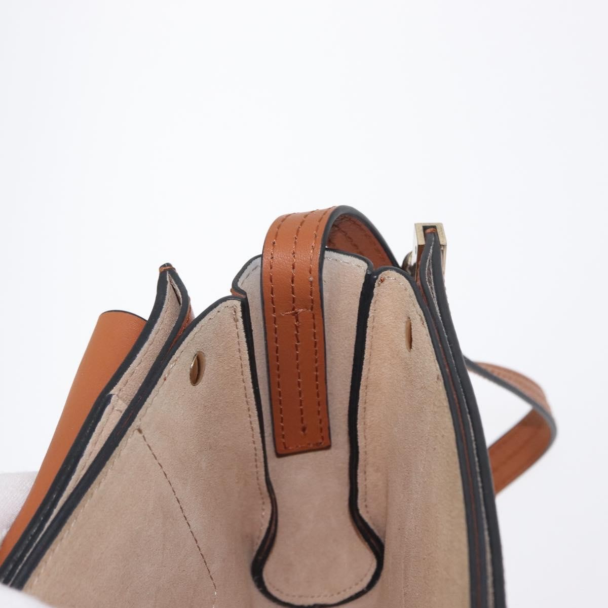 Chloe Faye Shoulder Bag Leather and Suede, BROWN, SUEDE, Shoulder bag