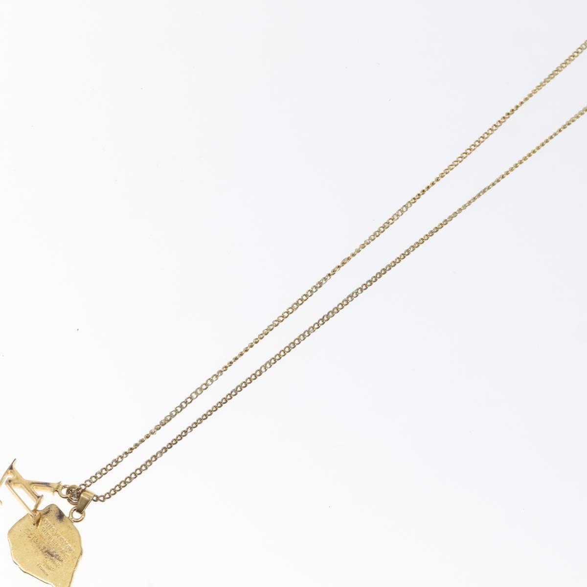 Louis Vuitton LV Initiales Pendant Metal, GOLD, METAL, Necklace