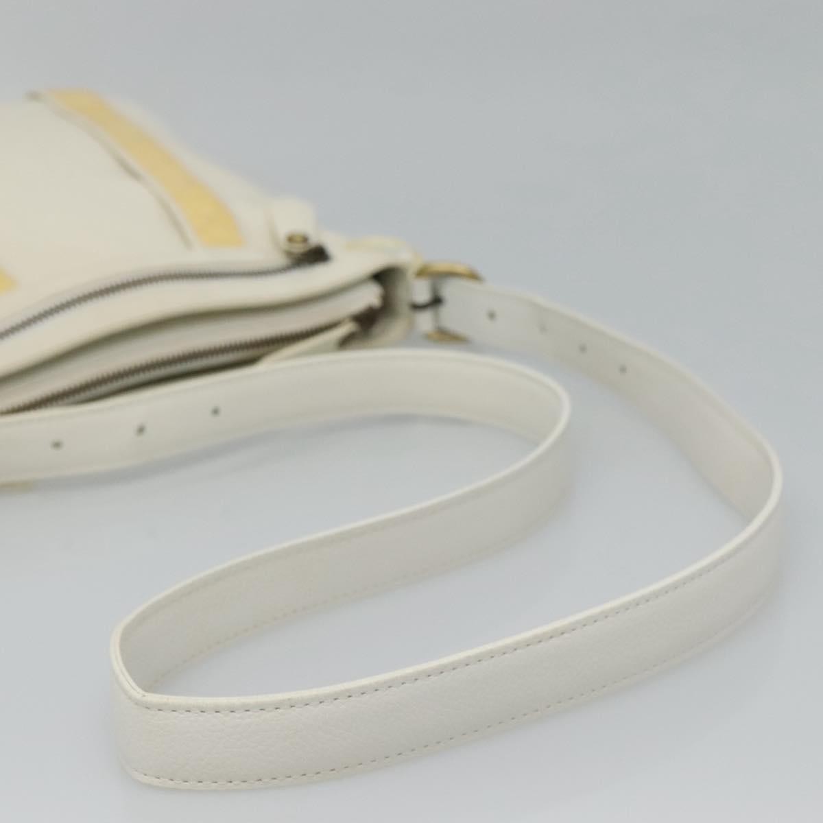 Burberry Vintage Shoulder Bag Leather, WHITE, LEATHER, Shoulder bag