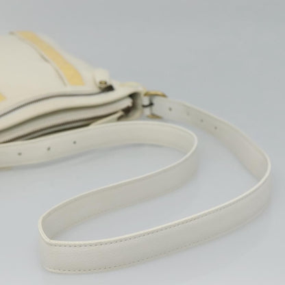 Burberry Vintage Shoulder Bag Leather, WHITE, LEATHER, Shoulder bag