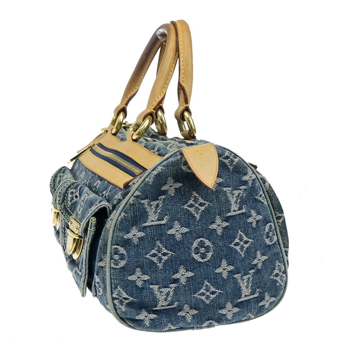 Louis Vuitton Neo Speedy Bag Denim, BLUE, DENIM_JEANS, Handbag