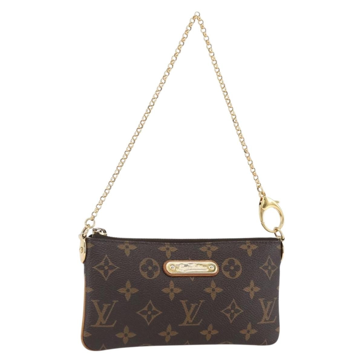 Louis Vuitton Milla Pochette Monogram Canvas, BROWN, CANVAS, Clutche & pouche