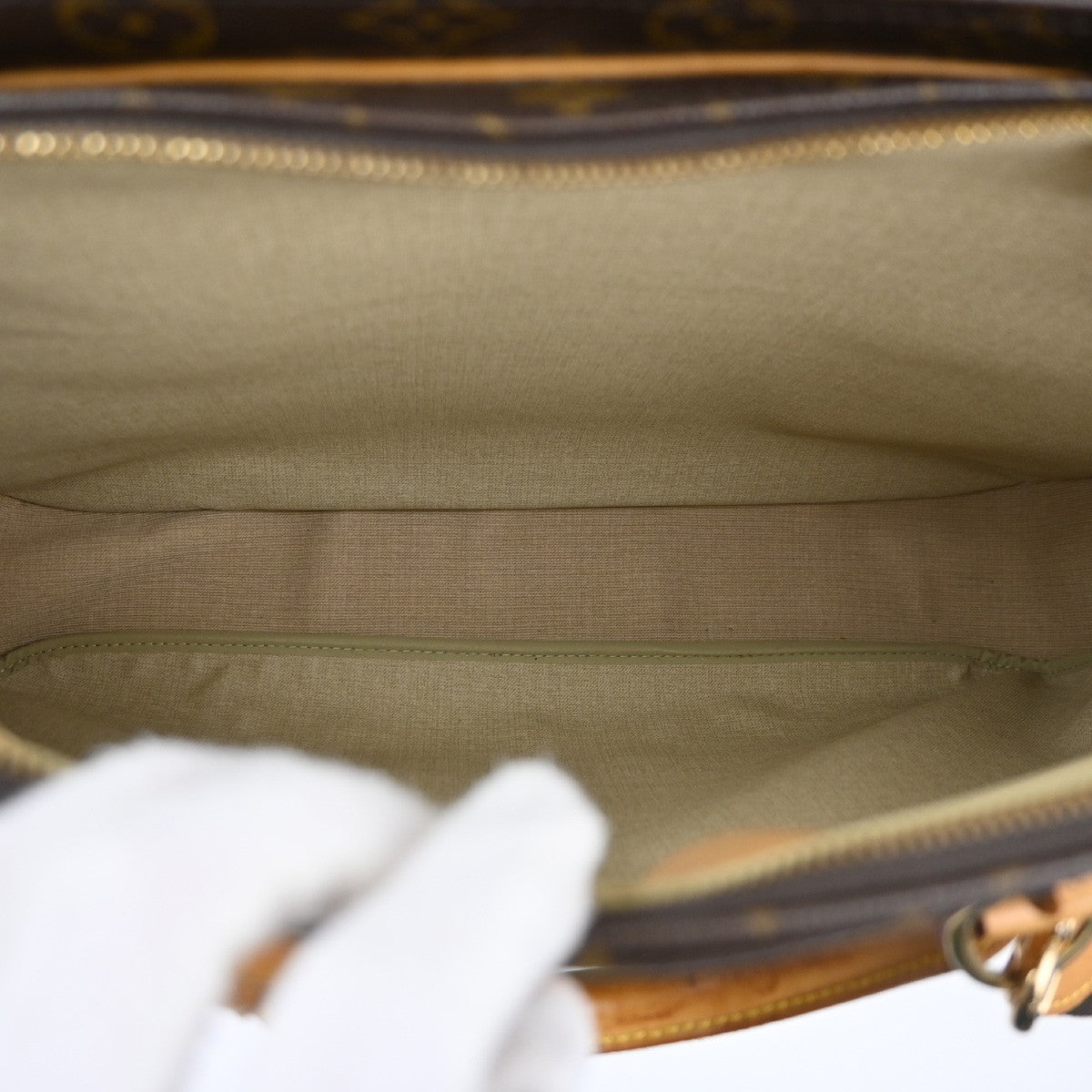 Louis Vuitton Alize Bag Monogram Canvas, BROWN, CANVAS, Travel bag