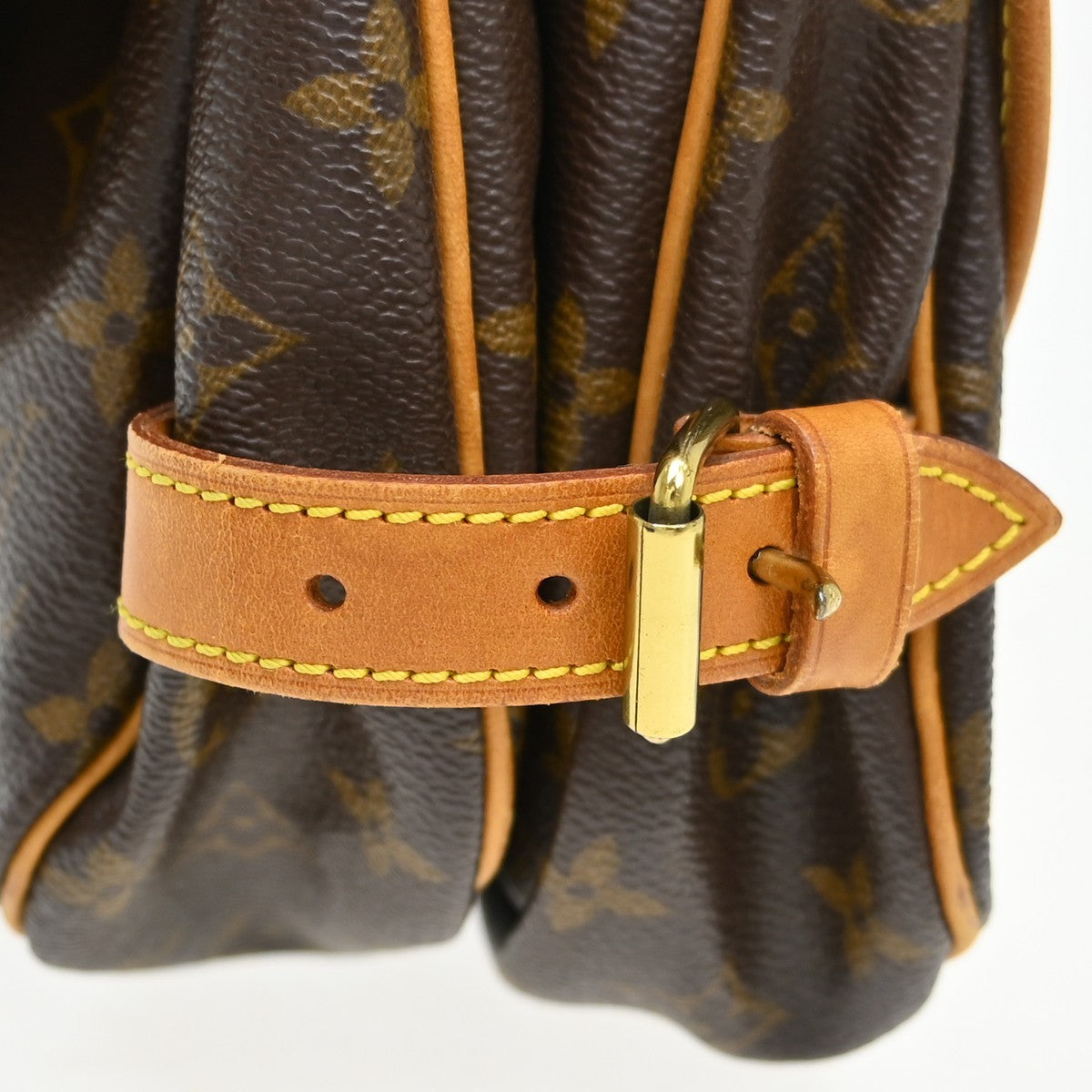 Louis Vuitton Saumur Handbag Monogram Canvas, Brown, Canvas, Shoulder Bag