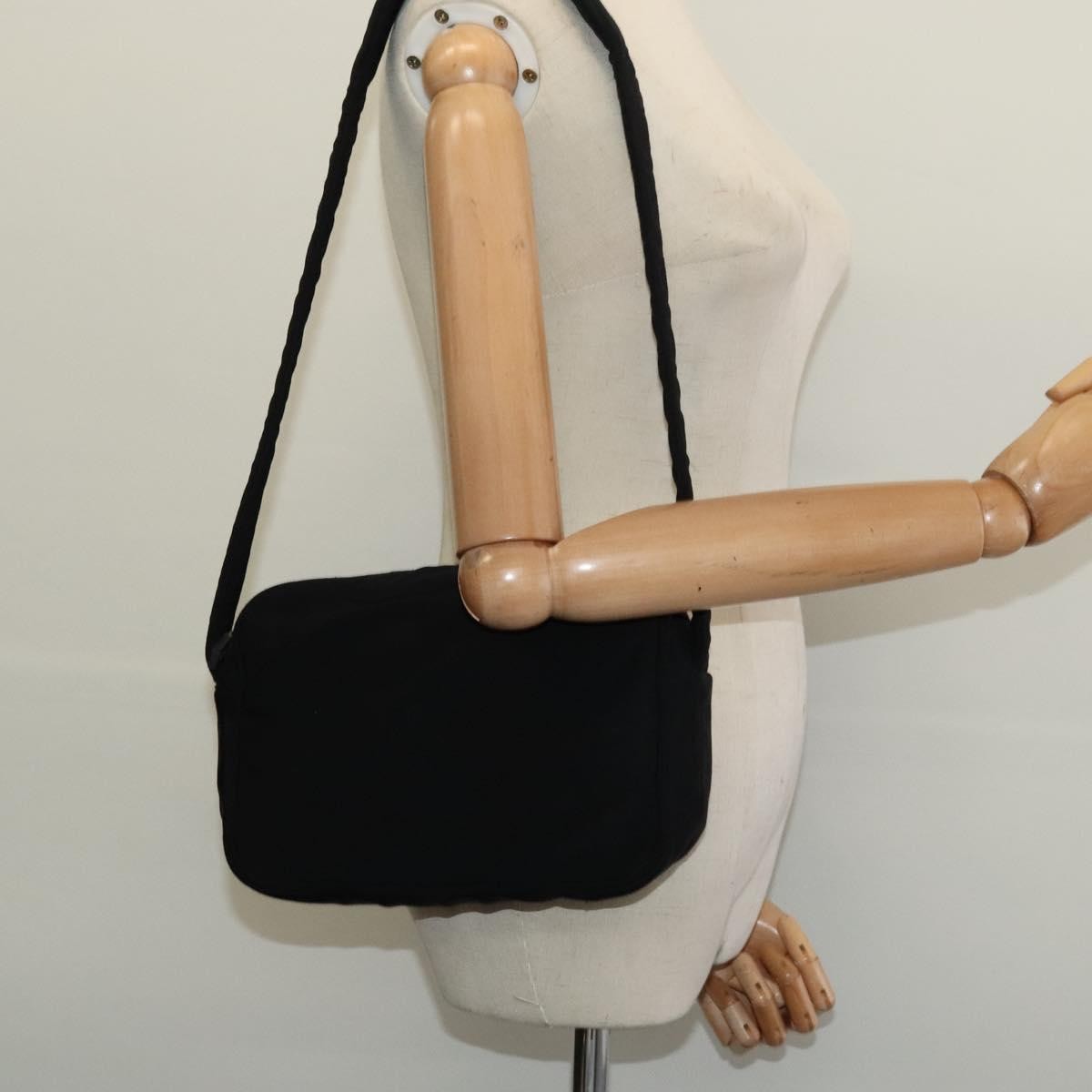 Miu Miu Zip Shoulder Bag Nylon, BLACK, NYLON, Shoulder bag