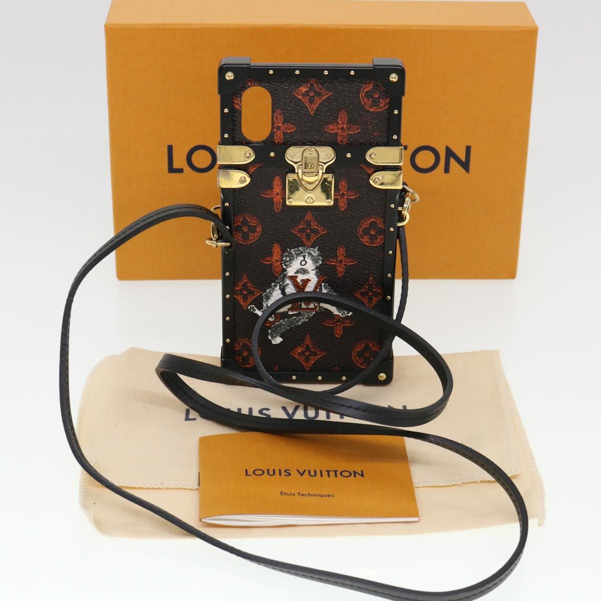 Louis Vuitton Bumper iPhone Case Shoulder Strap Canvas, BLACK, CANVAS, Tech accessory