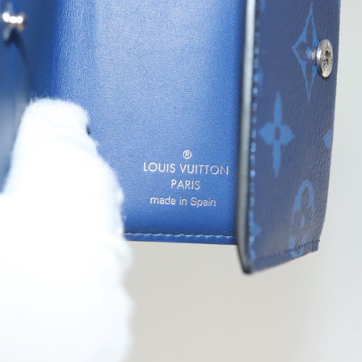 Louis Vuitton Discovery Wallet Monogram Taigarama, BLUE, LEATHER, Wallets