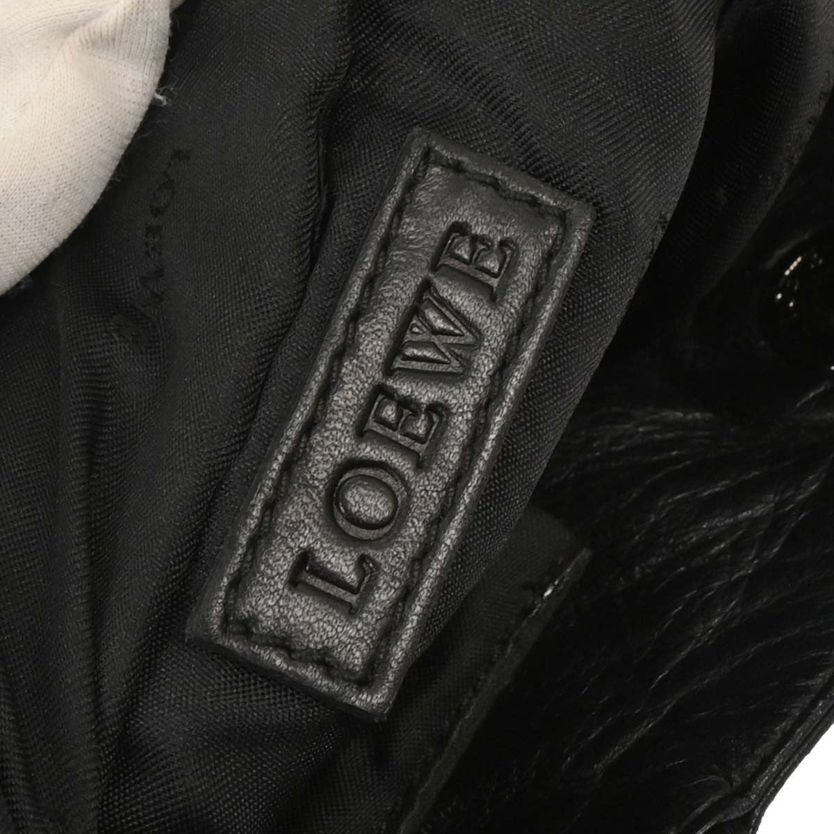 Loewe Anagram Logo Nappa Aire Hand Bag Leather, BLACK, LEATHER, Handbag