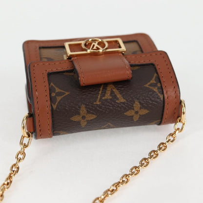 Louis Vuitton Dauphine Chain Wallet Reverse Monogram Canvas, BROWN, CANVAS, Wallets