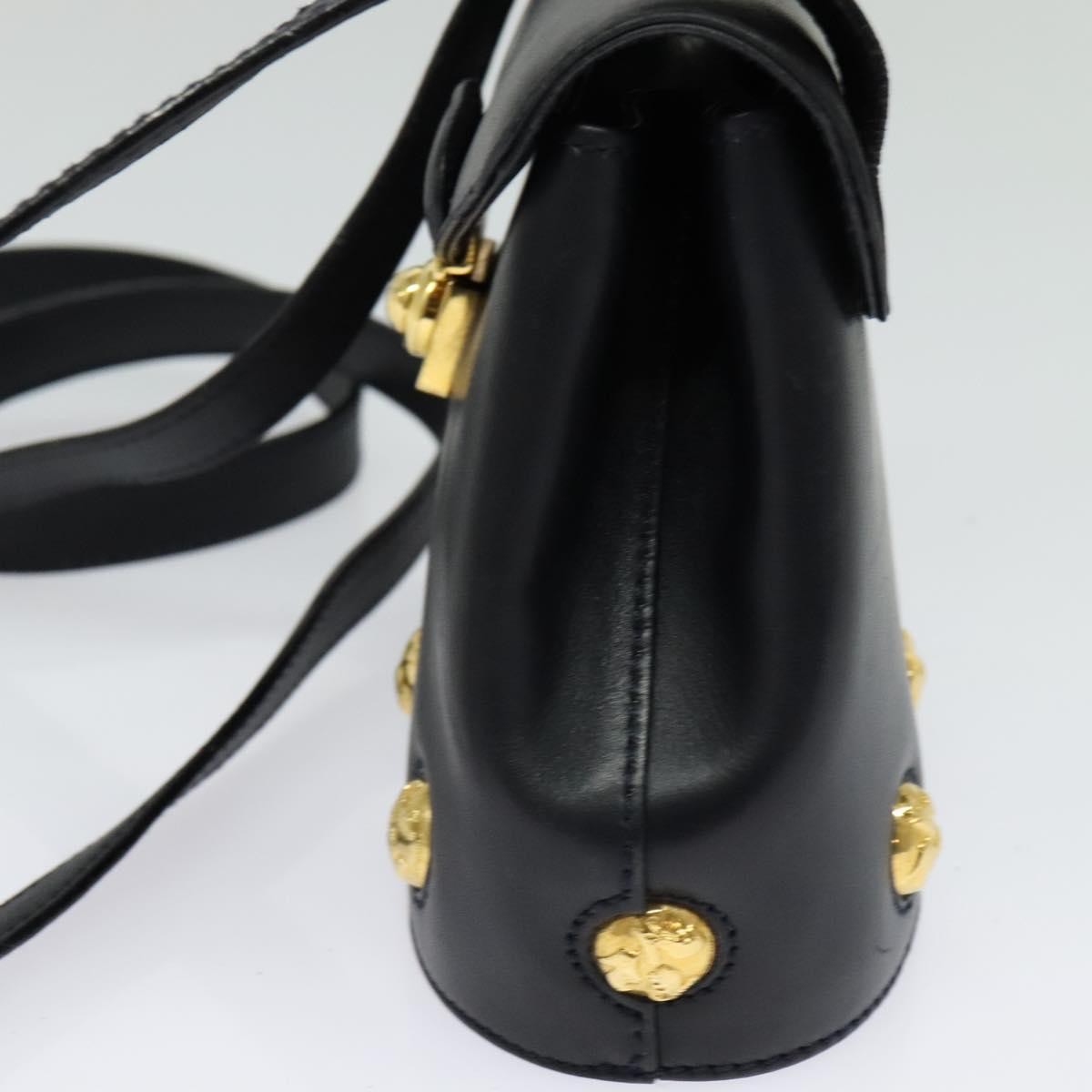 Salvatore Ferragamo Flap Shoulder Bag Leather, NAVY, LEATHER, Shoulder bag