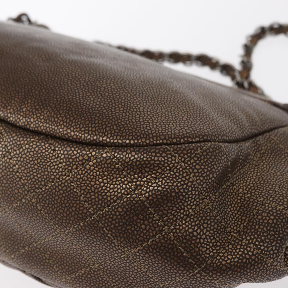 Chanel Timeless Half Moon Flap Bag Caviar, BROWN, LEATHER, Shoulder bag