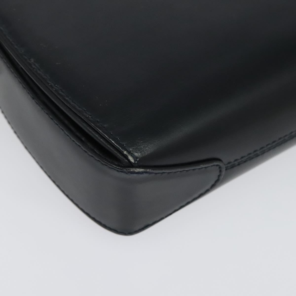 Gucci Vintage Flap Crossbody Bag Leather, NAVY, LEATHER, Shoulder bag