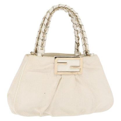 Fendi Mia Tote Canvas, WHITE, CANVAS, Tote bag