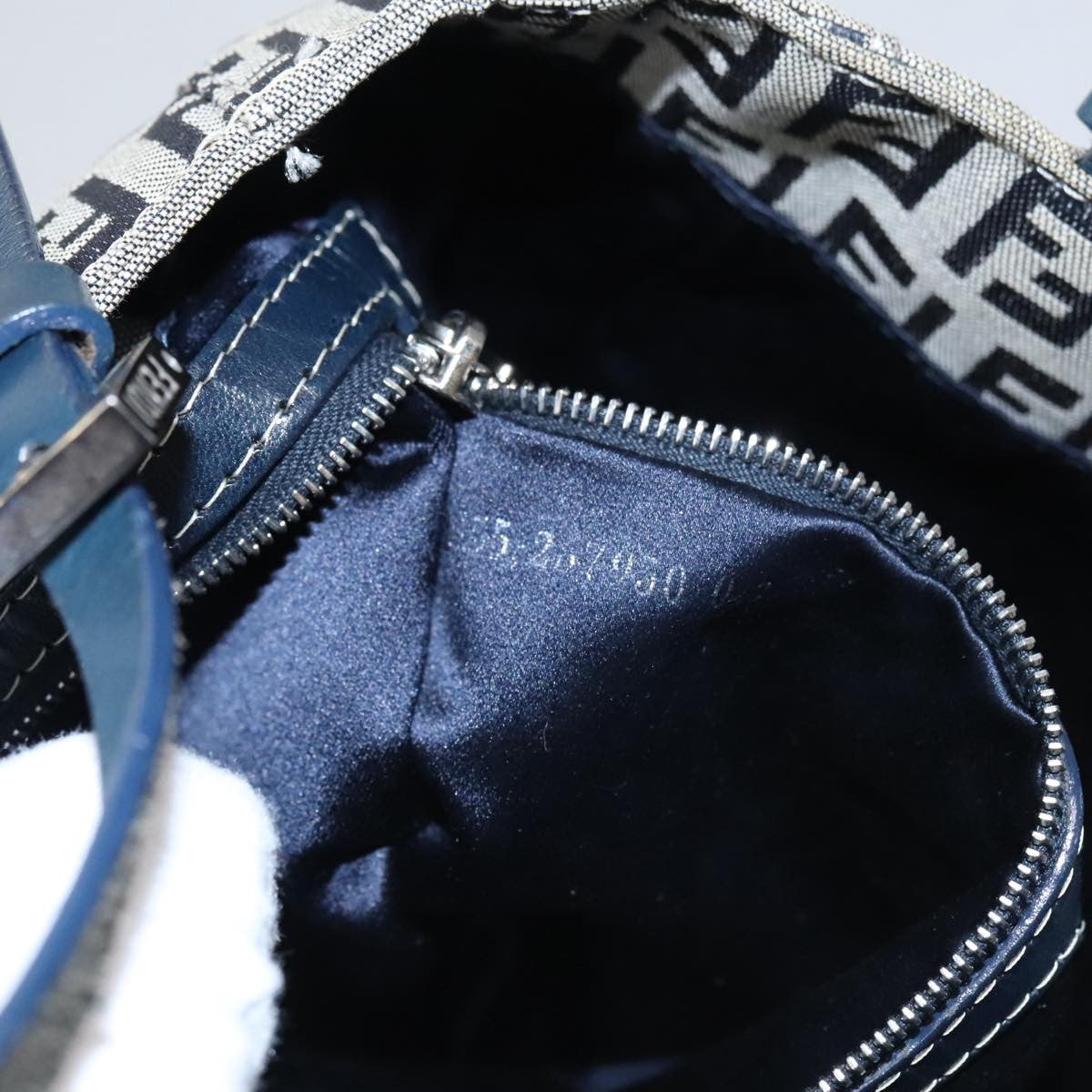 Fendi Vintage Shoulder Bag Zucca Canvas, NAVY, CANVAS, Handbag