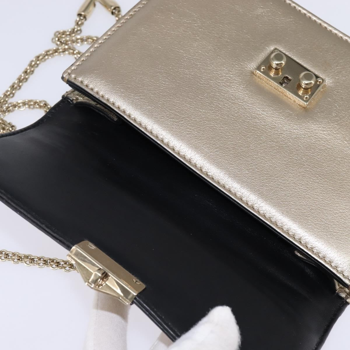 Valentino Garavani Glam Lock Shoulder Bag Leather, GOLD, LEATHER, Shoulder bag