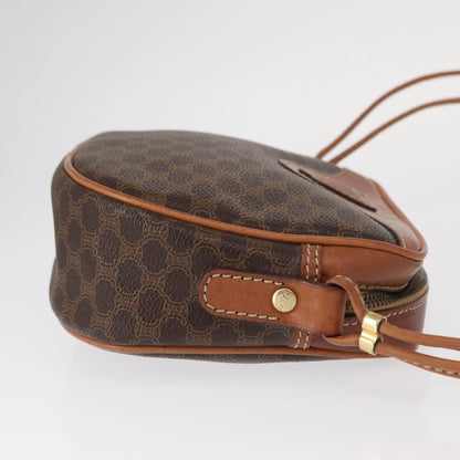 Celine Vintage Macadam Shoulder Bag Canvas and Leather, BROWN, CANVAS, Shoulder bag