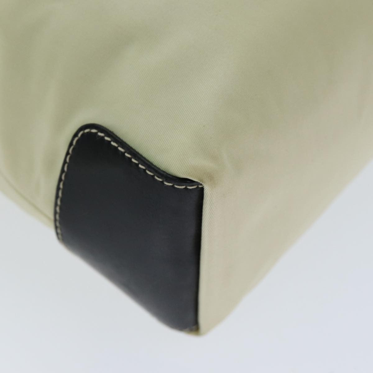 Prada Vintage Zip Handbag Tessuto, BEIGE, NYLON, Handbag