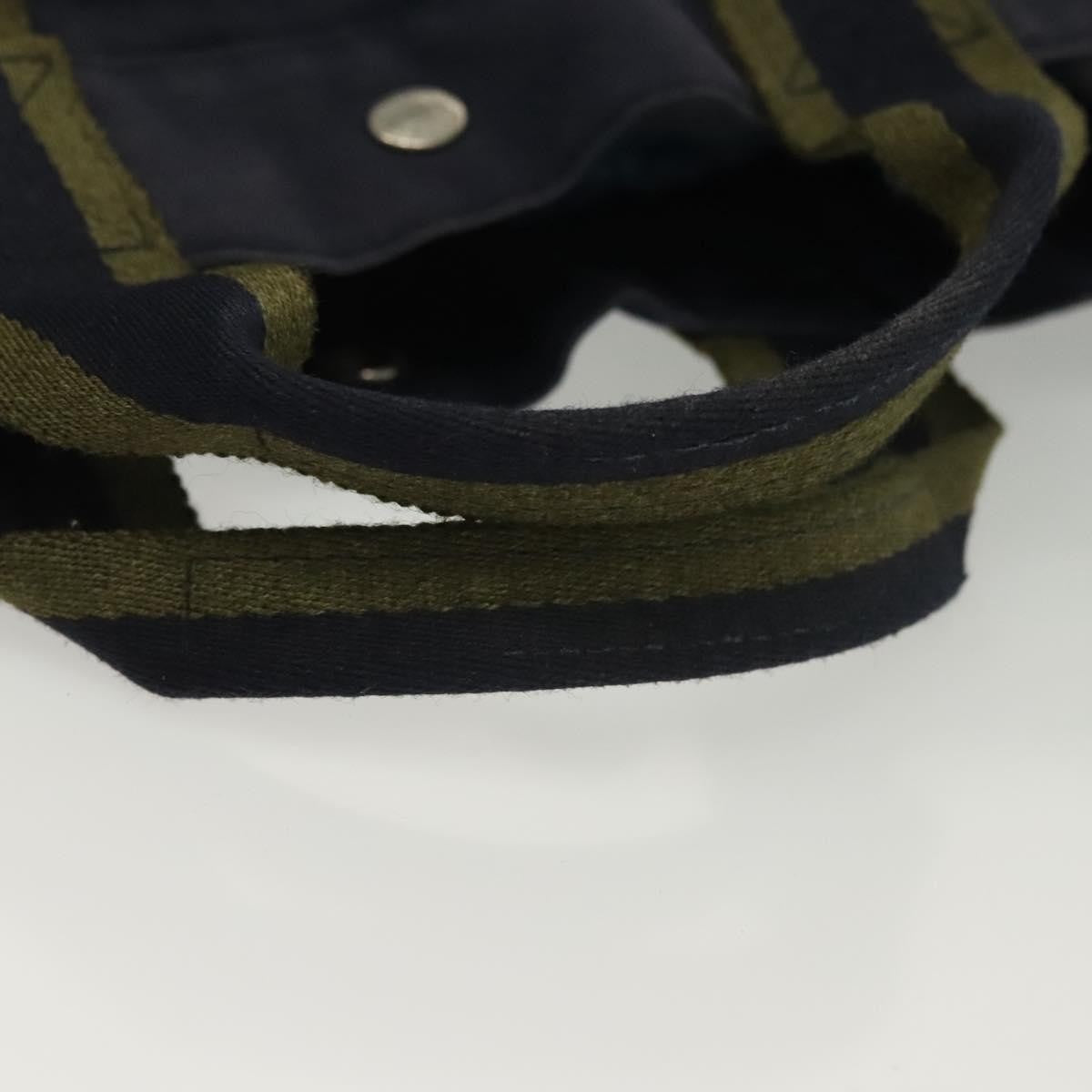 Hermes Fourre Tout Tote Toile, NAVY, CANVAS, Tote bag