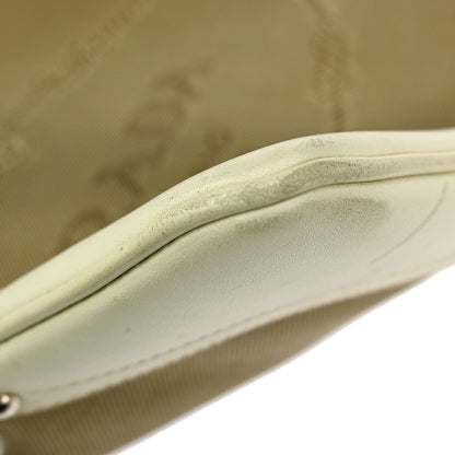 Prada Logo Zip Crossbody Bag Canvas, BEIGE, CANVAS, Shoulder bag