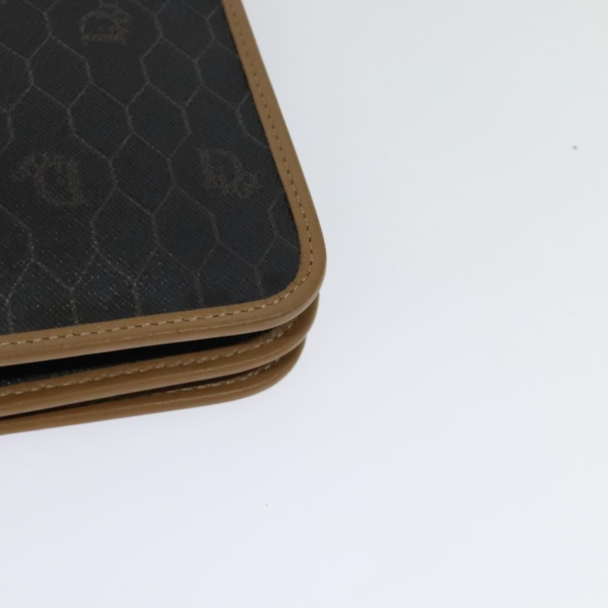 Christian Dior Vintage Honeycomb chain Canvas, BLACK, CANVAS, Handbag