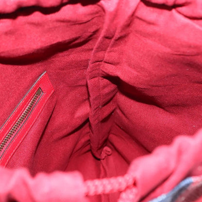 Gucci Logo Drawstring Backpack Striped Canvas, BLUE, CANVAS, Backpack