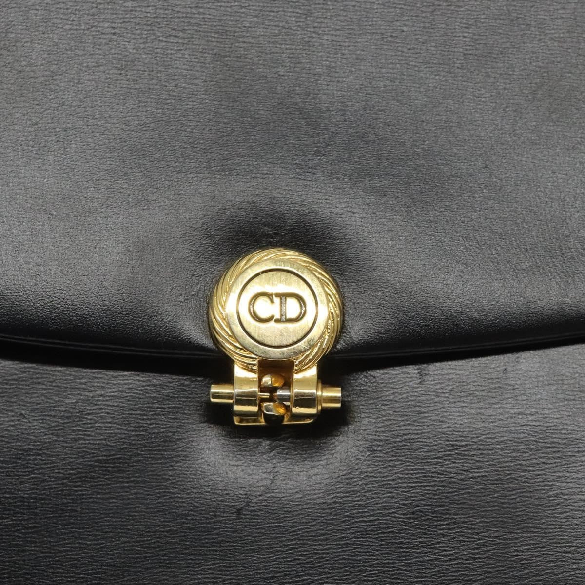 Christian Dior Flap chain Shoulder bag Leather, BLACK, LEATHER, Shoulder bag