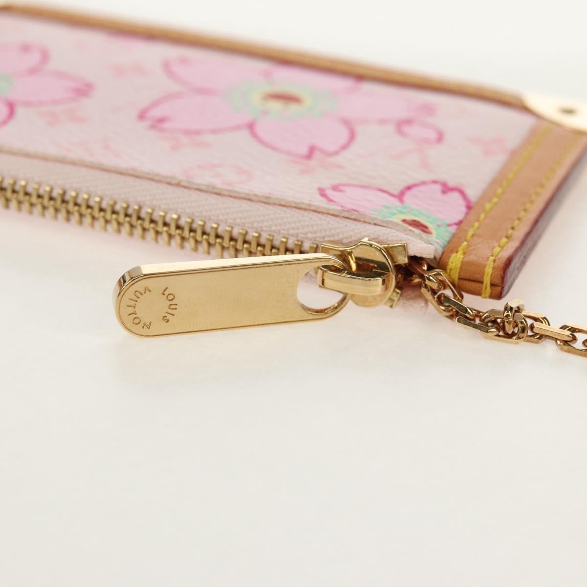 Louis Vuitton Pochette Cles Key Pouch Reverse Monogram Giant, PINK, CANVAS, Clutche & pouche