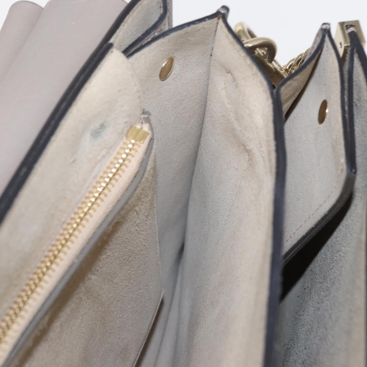 Chloe Faye Shoulder Bag Leather and Suede, BEIGE, SUEDE, Shoulder bag