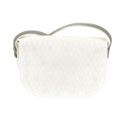 Christian Dior Vintage Honeycomb Shoulder Bag Canvas, WHITE, CANVAS, Shoulder bag