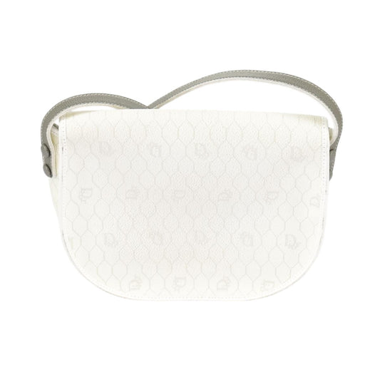 Christian Dior Vintage Honeycomb Shoulder Bag Canvas, WHITE, CANVAS, Shoulder bag