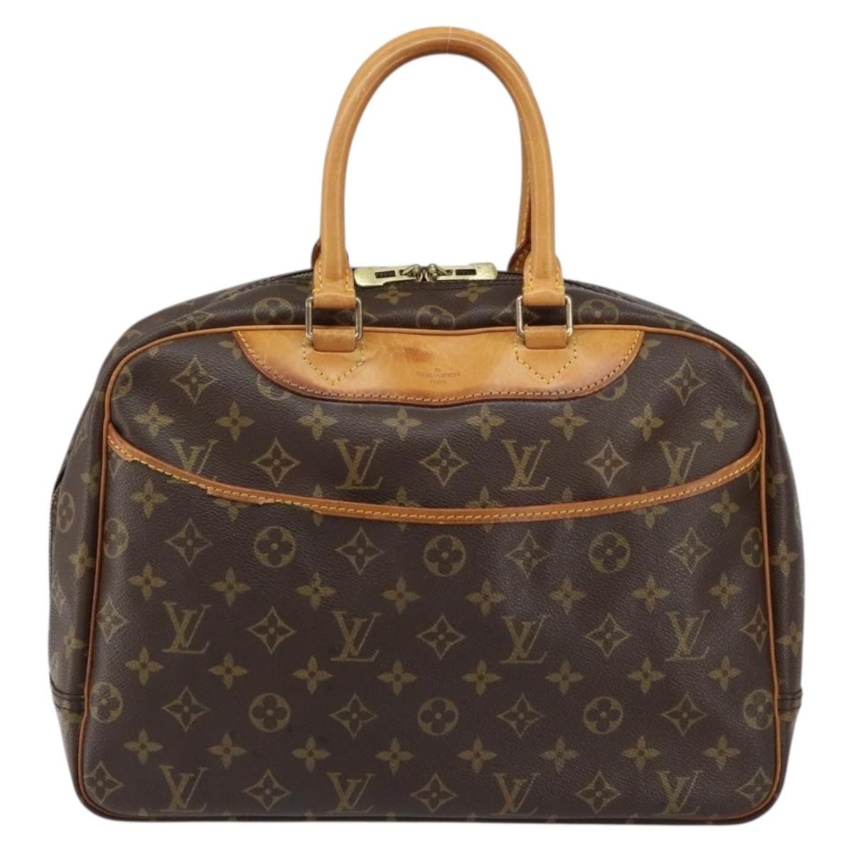 Louis Vuitton Deauville Handbag Monogram Canvas, BROWN, CANVAS, Handbag