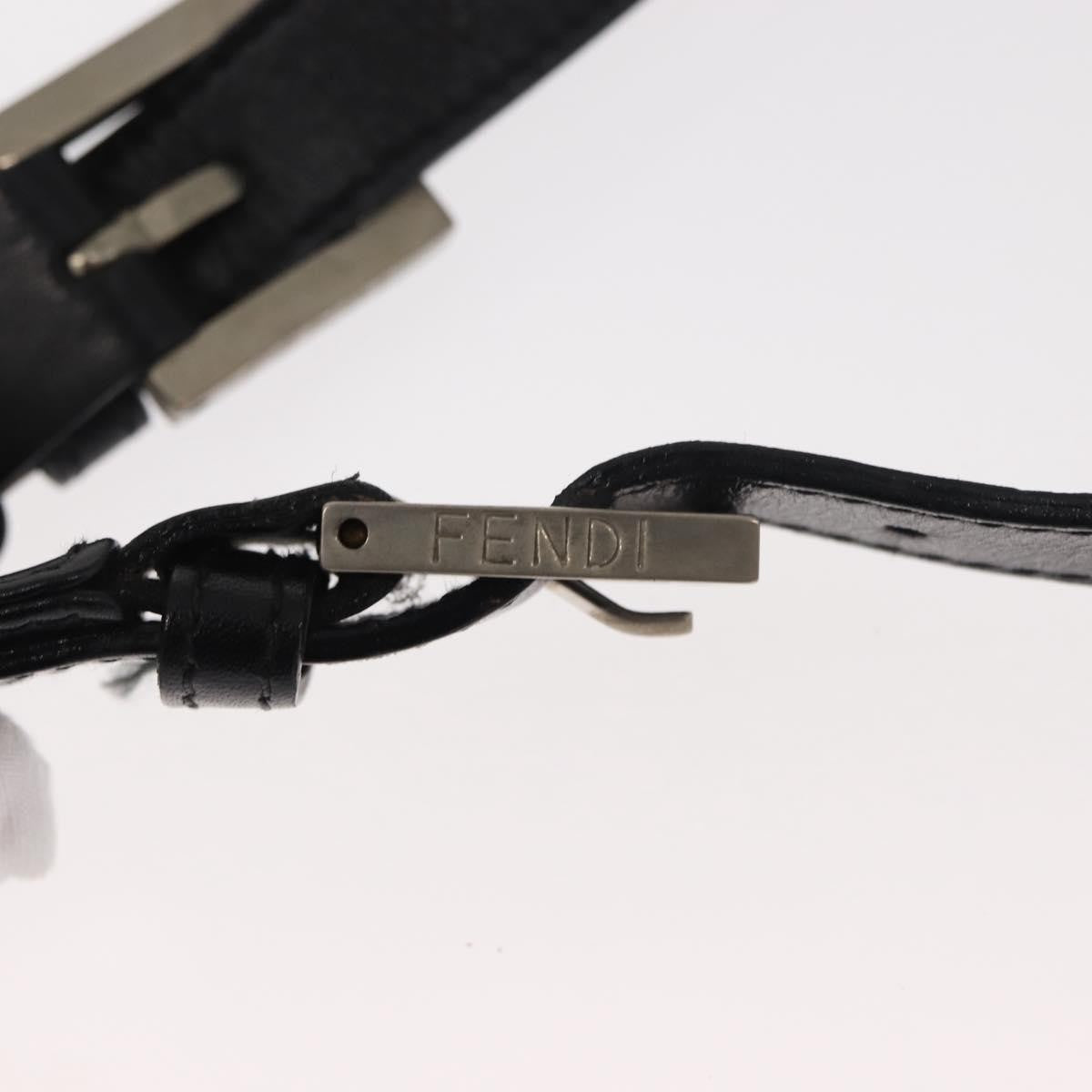 Fendi Vintage Shoulder Bag Leather, BLACK, LEATHER, Shoulder bag