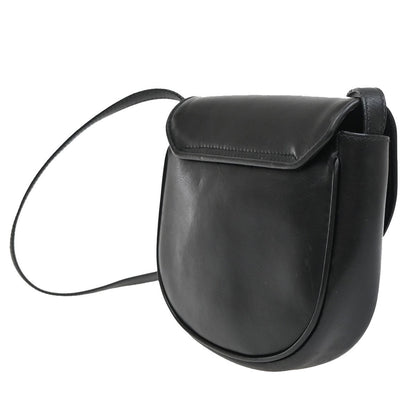 Celine Vintage Shoulder Bag Leather, BLACK, LEATHER, Shoulder bag