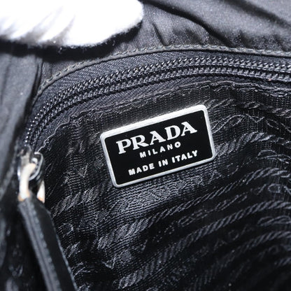 Prada Logo Flap Messenger Bag Tessuto, BLACK, NYLON, Shoulder bag