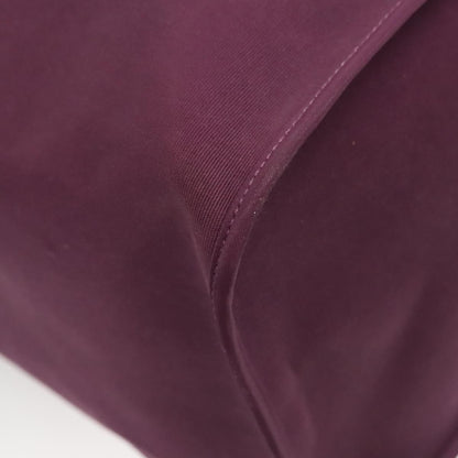 Hermes Cabag Handbag Toile and Leather, PURPLE, CANVAS, Tote bag