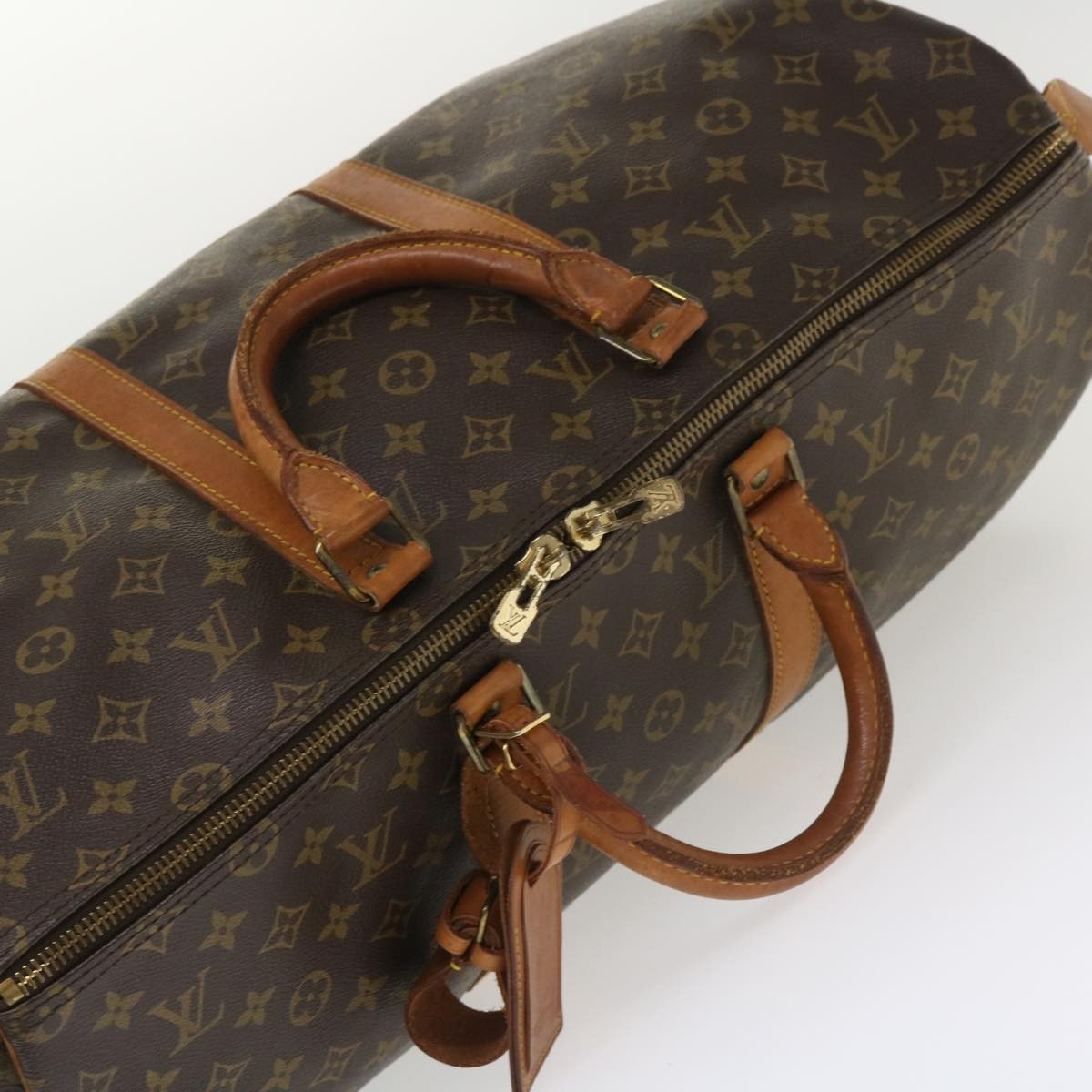 Louis Vuitton Keepall Bag Monogram Canvas, BROWN, CANVAS, Travel bag