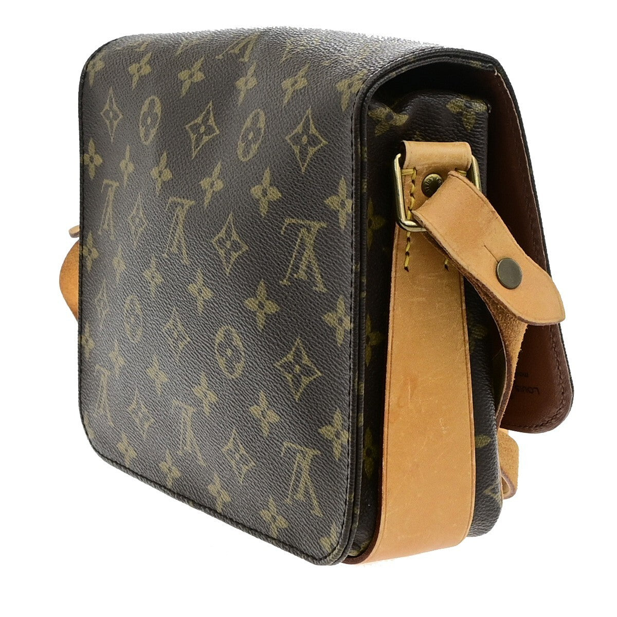Louis Vuitton Cartouchiere Handbag Monogram Canvas, BROWN, CANVAS, Shoulder bag