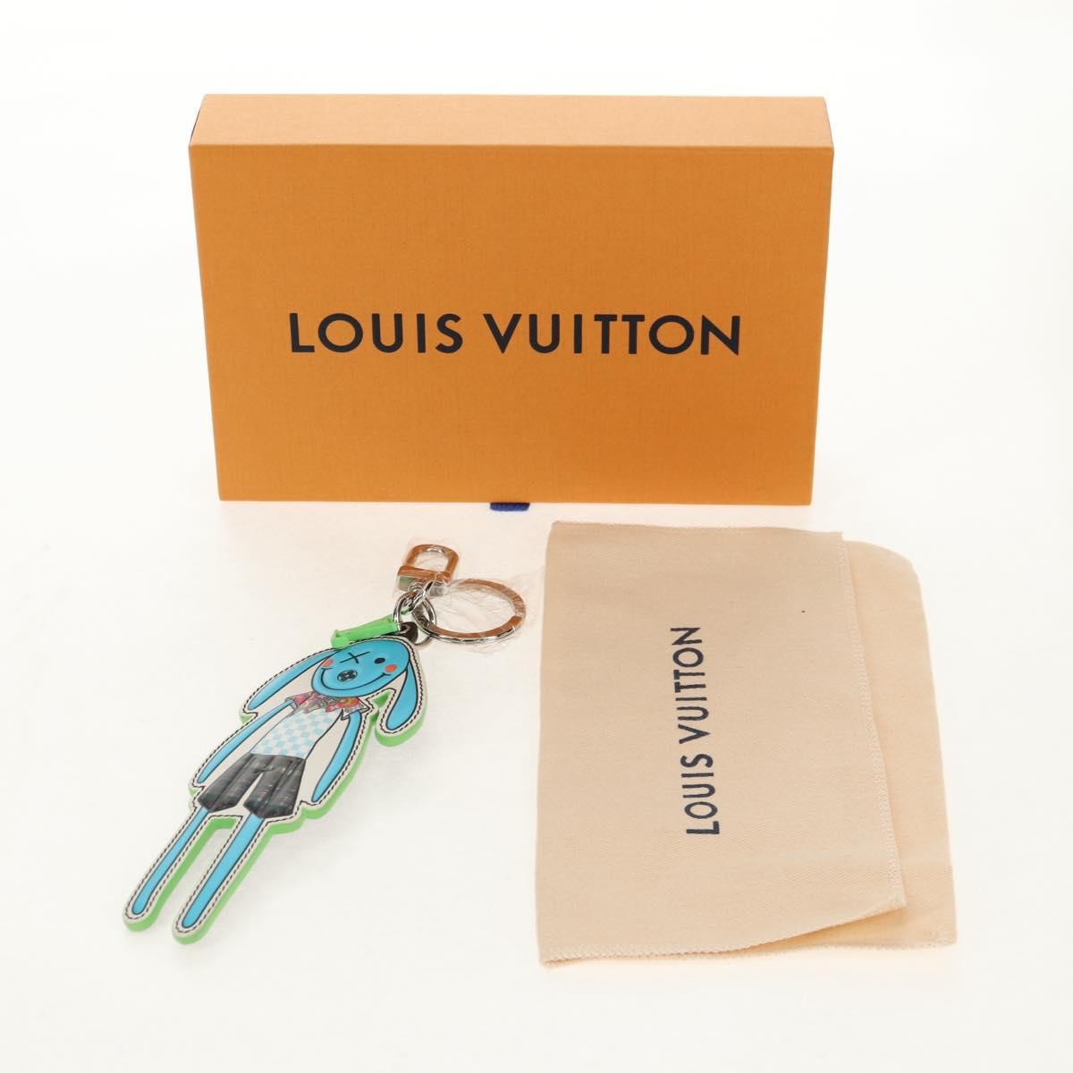 Louis Vuitton Rabbit Bag Charm Epi Leather and Fur, BLUE, LEATHER, Charms and Keychains