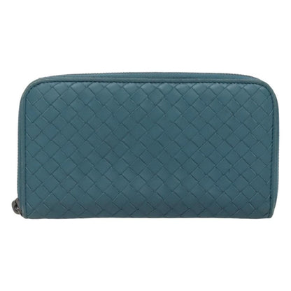 Bottega Veneta Intrecciato Wallet Leather, BLUE, LEATHER, Wallets