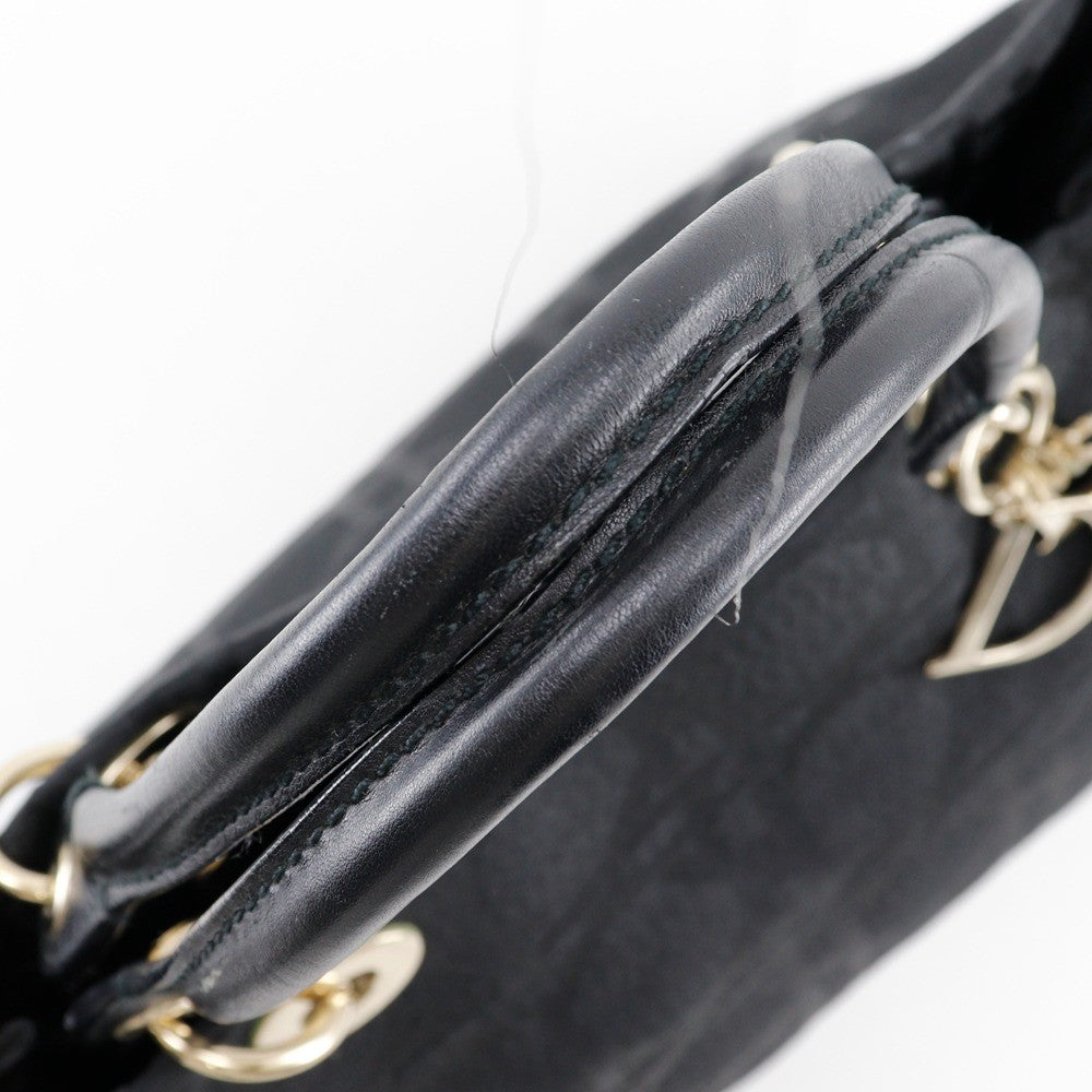 Christian Dior Lady cannage Matelassé, BLACK, CANVAS, Tote bag