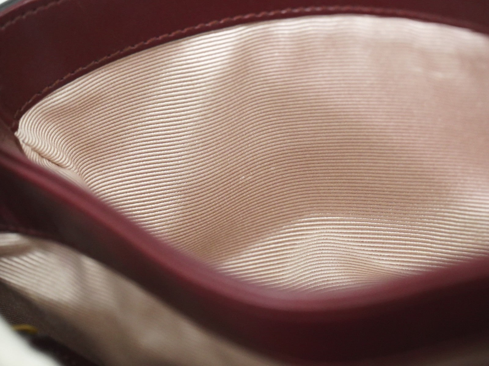 Gucci Arli Shoulder Bag Leather, BURGUNDY, LEATHER, Shoulder bag