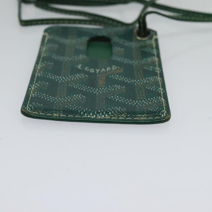 Goyard Goyardine Lanyard ID Holder Coated Canvas, GREEN, PVC, Card Holders