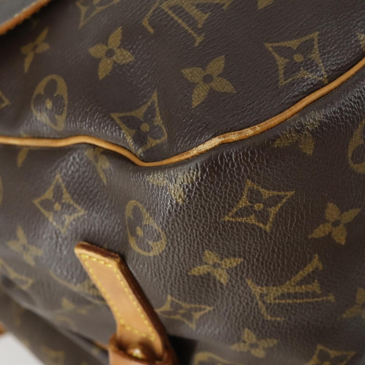 Louis Vuitton Saumur Handbag Monogram Canvas, BROWN, CANVAS, Shoulder bag