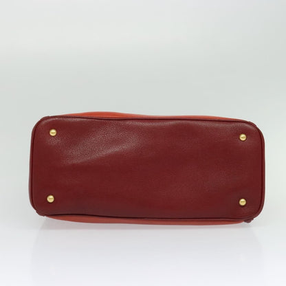 Miu Miu Zip Tote Leather, RED, LEATHER, Tote bag