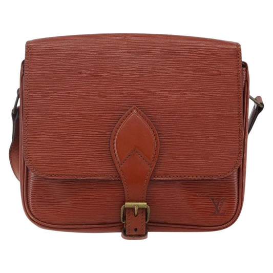 Louis Vuitton Cartouchiere Handbag Epi Leather, BROWN, LEATHER, Shoulder bag