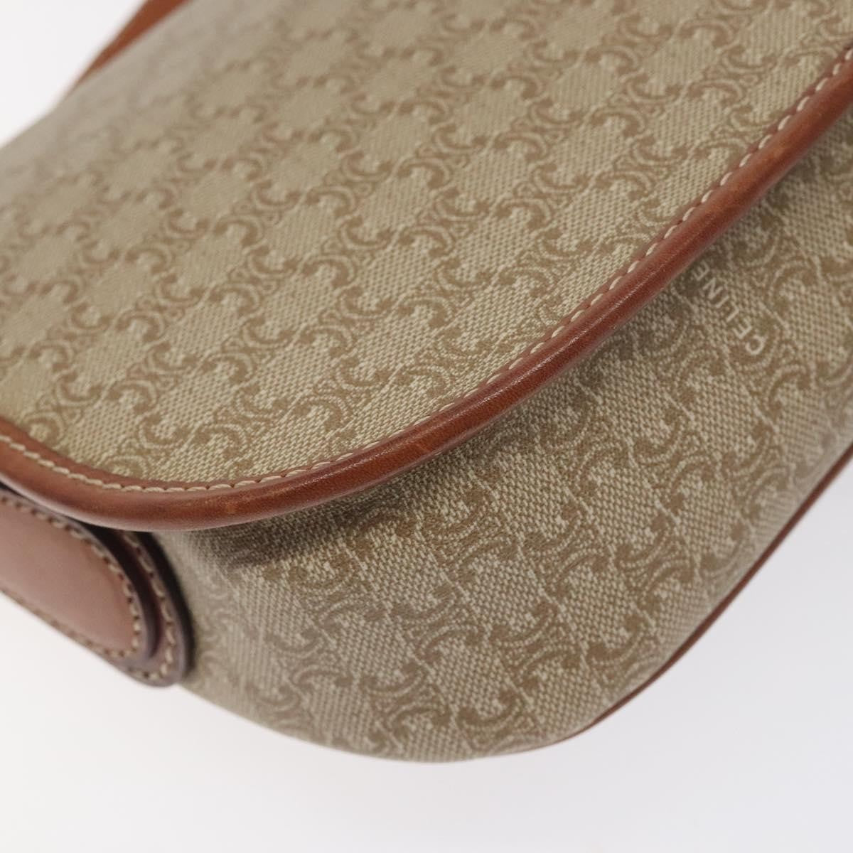 Celine Macadam Shoulder Bag PVC Leather, BEIGE, CANVAS, Shoulder bag