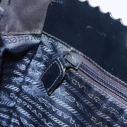 Prada Vintage Tote Tessuto with Leather, BLACK, PATENT_LEATHER, Tote bag
